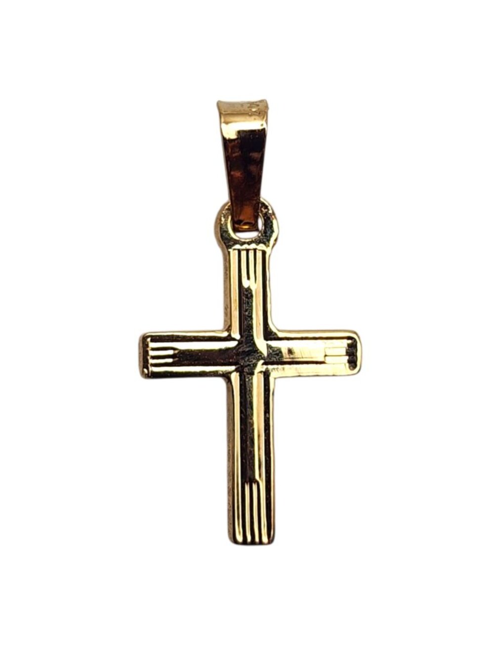 14K Yellow Gold Small Cross Pendant #26088